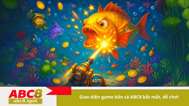 Giao diện game bắn cá ABC8 bắt mắt, dễ chơi